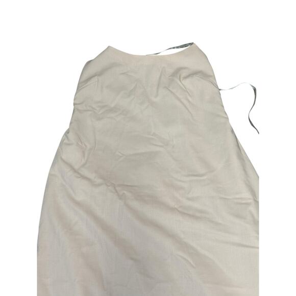 Paloma Wool Teresa Linen Wool Blend Dress Beige Backless Strappy XL - Picture 9 of 15